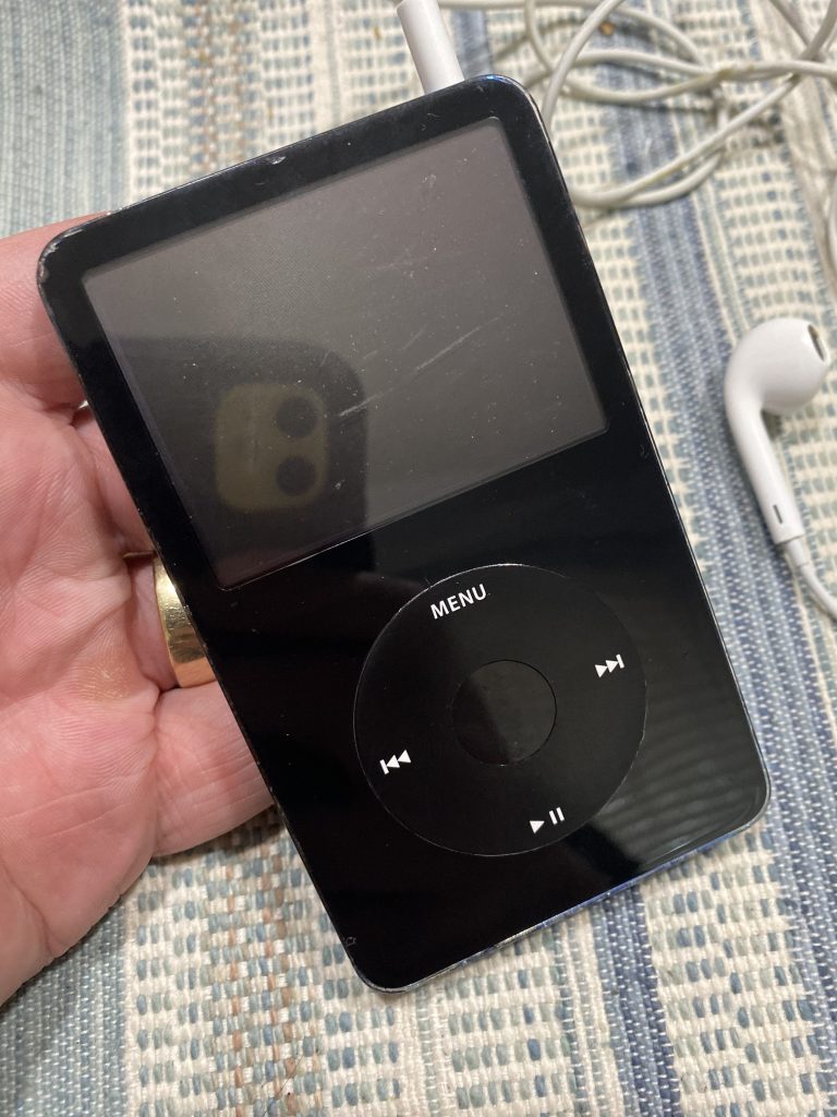 My iPod Classic with the original faceplate.